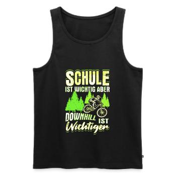 Downhill Kinder Geschenk MTB Fahrrad Mountainbiker - Männer Premium Bio Tank Top - Schwarz - Vorne - Michal (187cm)