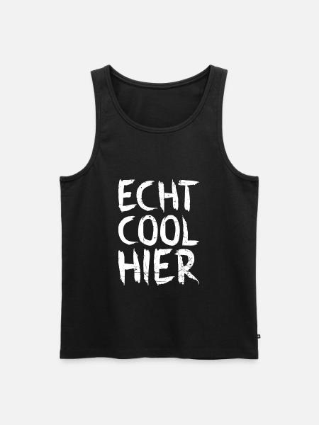 Echt cool hier - Männer Premium Bio Tank Top - Schwarz