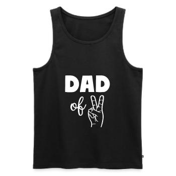Dad of Two 2 Dad - Männer Premium Bio Tank Top - Schwarz - Vorne - AI Model Male 178 light (178cm)