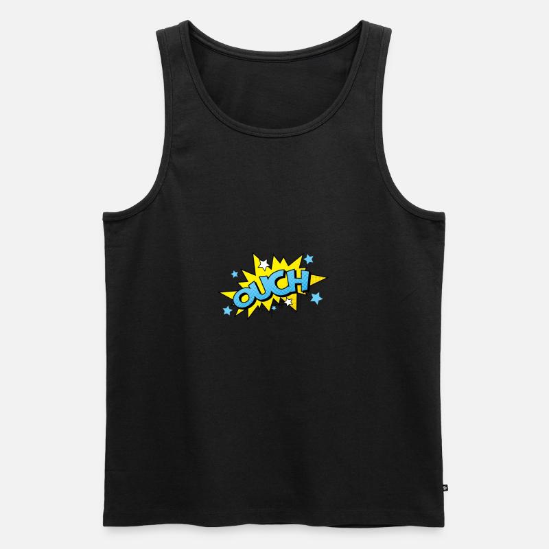 Comic Comicstyle Comic-Strips Nerd Superheld - Männer Premium Bio Tank Top - Schwarz