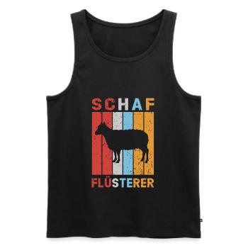 Schaf Flüsterer Schafe Schafbock Lamm Schäfer - Männer Premium Bio Tank Top - Schwarz - Vorne - Michal (187cm)