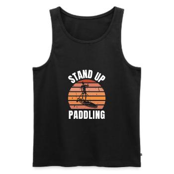 Stand up Paddle Paddle paddle - Débardeur bio Premium Homme - noir - Devant - AI Model Male 178 light (178cm)