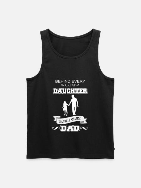 Datter Far-shirt - til den stolte far - Herre Premium økologisk tanktop - sort