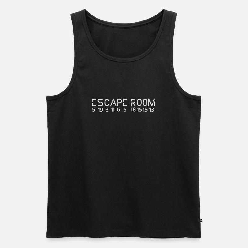 Escape Room Code - Männer Premium Bio Tank Top - Schwarz