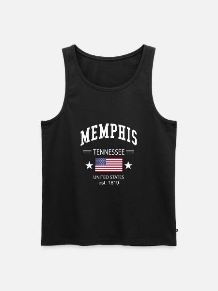 Memphis - Men's Premium Organic Tank Top - black