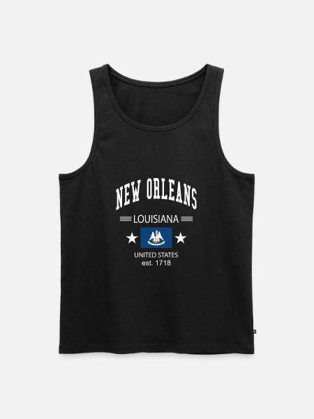 New Orleans - Men's Premium Organic Tank Top - black