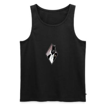 Bonjour Mme Jones - Débardeur bio Premium Homme - noir - Devant - AI Model Male 178 light (178cm)