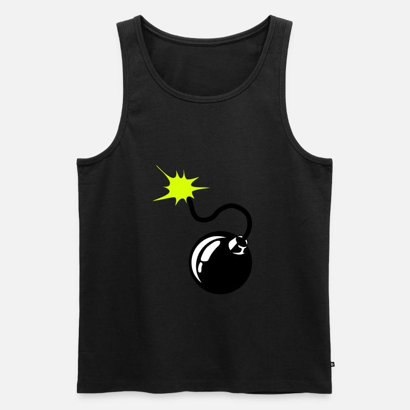 Bombe Bombe Docht 9072 - Männer Premium Bio Tank Top - Schwarz