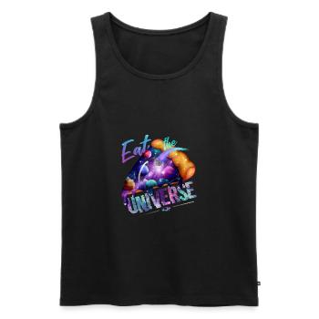 Galaxy Pizza Foodcontest - Men's Premium Organic Tank Top - black - Front - AI Model Male 178 light (178cm)