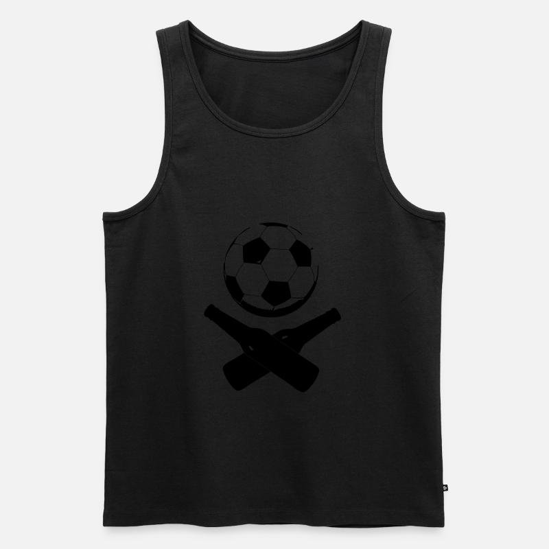 SoccerBottle - Männer Premium Bio Tank Top - Schwarz