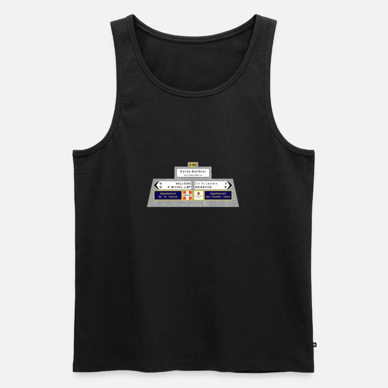 Col du Galibier - Männer Premium Bio Tank Top - Schwarz