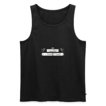 Col de la Madeleine - Men's Premium Organic Tank Top - black - Front - AI Model Male 178 light (178cm)