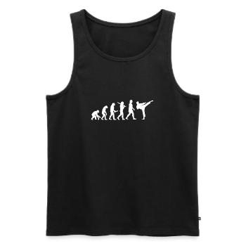 Evolution Karate Martial Arts Kick Karateka Gift - Men's Premium Organic Tank Top - black - Front - AI Model Male 178 light (178cm)