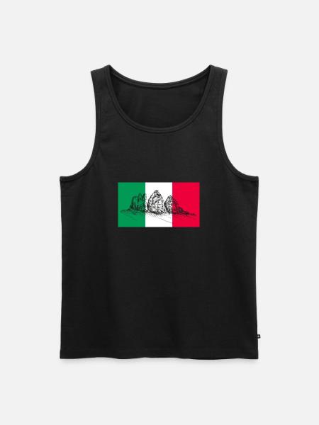 Three Peaks, Dolomites, - Men's Premium Organic Tank Top - black