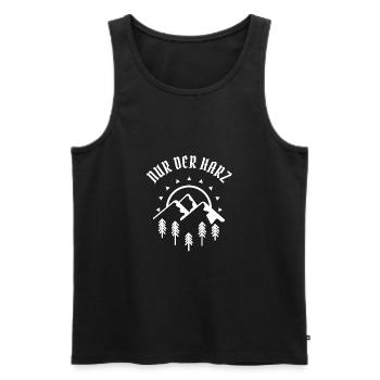 Nur der Harz! Brocken Motiv - Männer Premium Bio Tank Top - Schwarz - Vorne - AI Model Male 178 light (178cm)