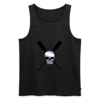 Totenkopf Paddel Ruder Kanu Drachenboot - Männer Premium Bio Tank Top - Schwarz - Vorne - AI Model Male 178 light (178cm)