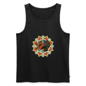 Faravahar Zoroastrianism Simurgh Persia - Men's Premium Organic Tank Top - black - Front - AI Model Male 178 light (178cm)