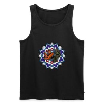 Faravahar Zoroastrianism Simurgh Persia - Men's Premium Organic Tank Top - black - Front - AI Model Male 178 light (178cm)