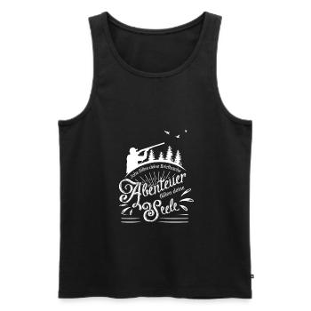 Jagd Jäger Lustig Geschenk - Männer Premium Bio Tank Top - Schwarz - Vorne - Michal (187cm)