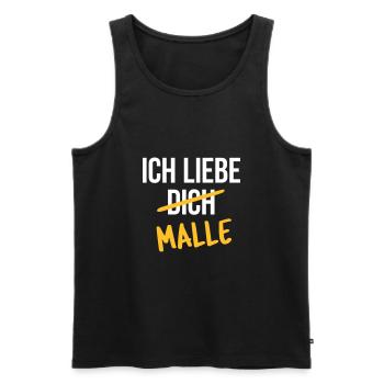 ICH LIEBE MALLE - Männer Premium Bio Tank Top - Schwarz - Vorne - Michal (187cm)