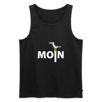 Nordsee Möwe- Moin - Männer Premium Bio Tank Top - Schwarz - Vorne - Michal (187cm)