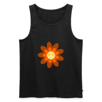 70er Jahre Blume Muster Hippie Festival Kostüm - Männer Premium Bio Tank Top - Schwarz - Vorne - Michal (187cm)