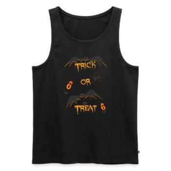 truc ou friandise Halloween Joyeux Halloween - Débardeur bio Premium Homme - noir - Devant - Michal (187cm)