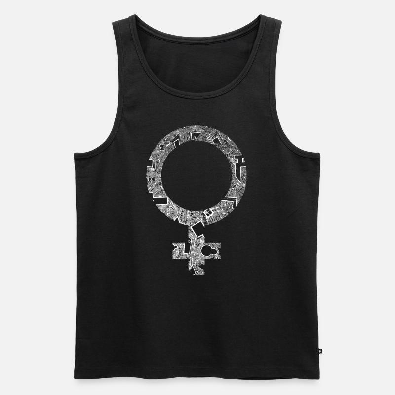 Frauenpower - Männer Premium Bio Tank Top - Schwarz