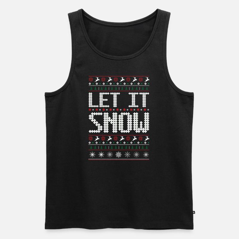 Lass es schneien - Männer Premium Bio Tank Top - Schwarz
