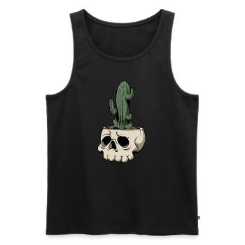 Cactus - Débardeur bio Premium Homme - noir - Devant - Michal (187cm)