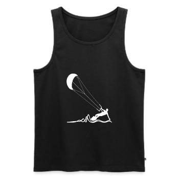 Kitesurfers - Débardeur bio Premium Homme - noir - Devant - Michal (187cm)