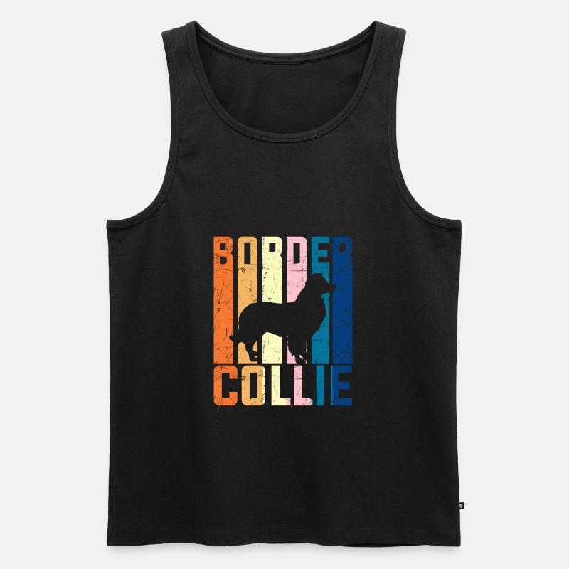 Border Collie - Männer Premium Bio Tank Top - Schwarz