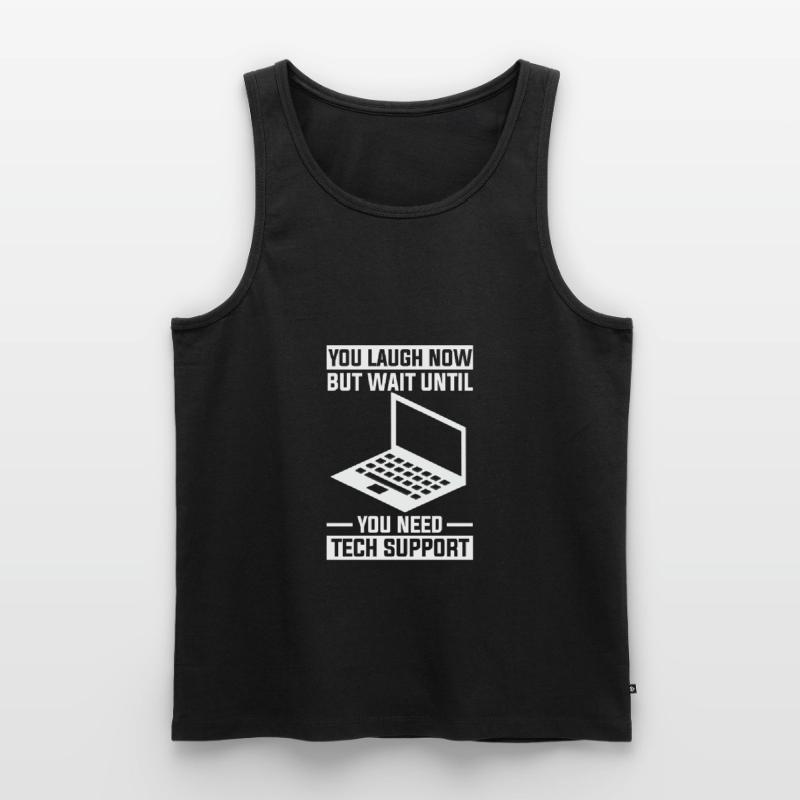 Computer Scientist Computer PC Printer Computer Writing Men's Premium Organic Tank Top
