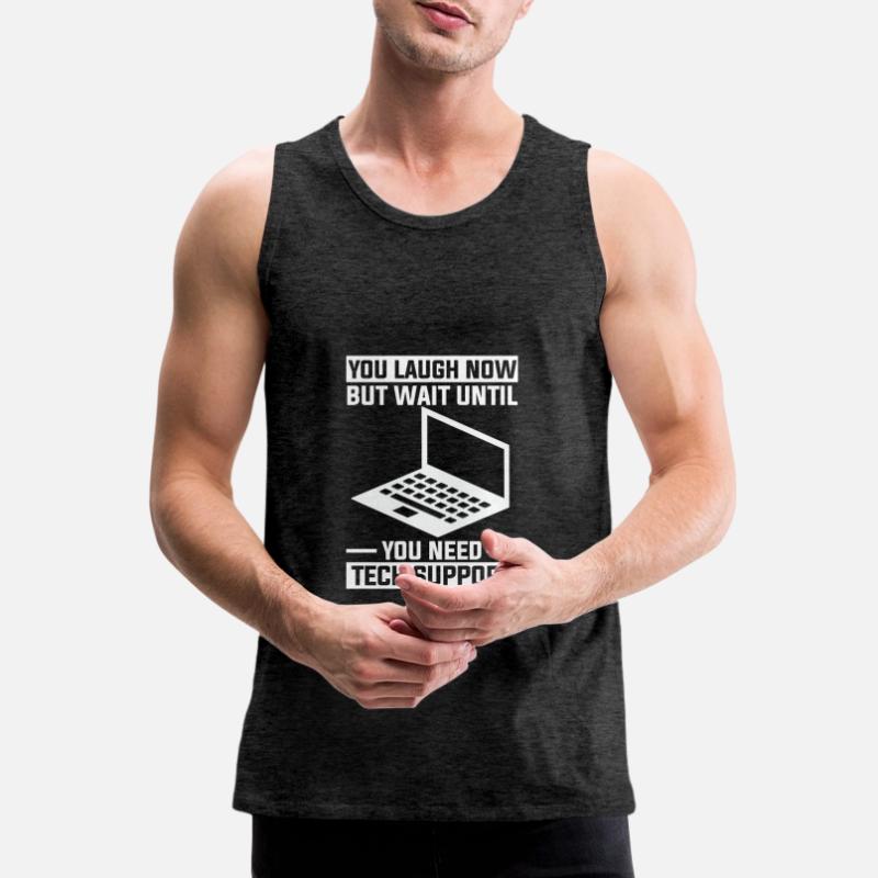 Computer Scientist Computer PC Printer Computer Writing Men's Premium Organic Tank Top