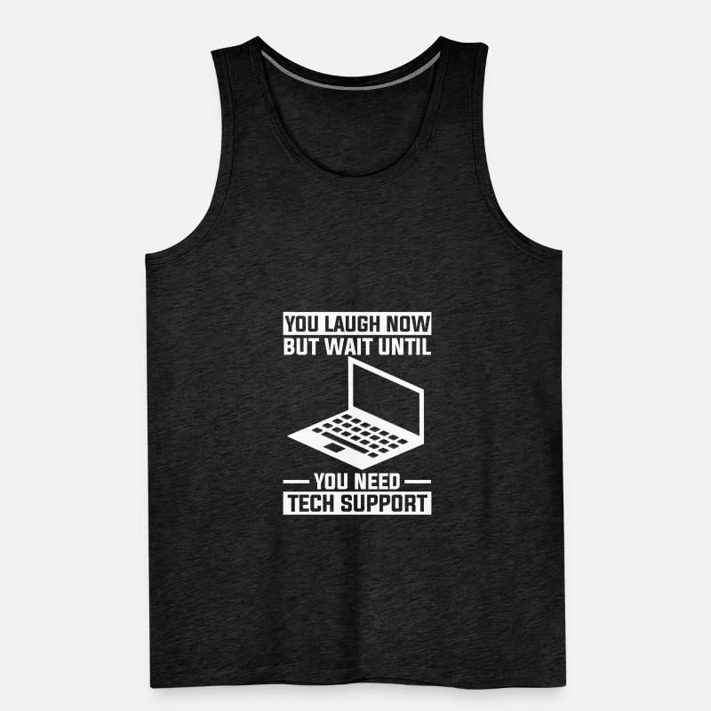 Computer Scientist Computer PC Printer Computer Writing Men's Premium Organic Tank Top