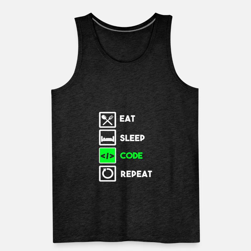 Programmeur Code Informatique Codeur Programmation Débardeur bio Premium Homme