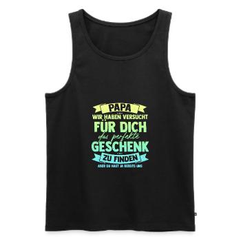 Papa Geschenkidee lustig - Männer Premium Bio Tank Top - Schwarz - Vorne - AI Model Male 178 light (178cm)