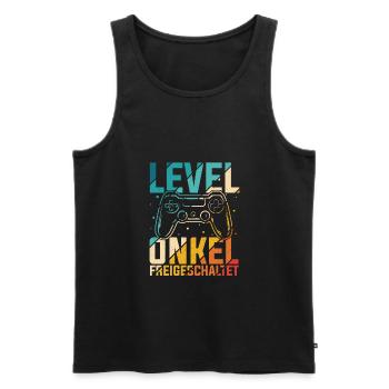 Werdender Onkel - Männer Premium Bio Tank Top - Schwarz - Vorne - Michal (187cm)