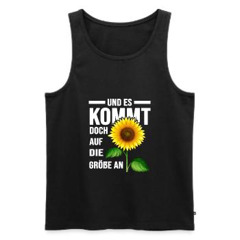 größte sonnenblume im garten gartenglück schreber - Männer Premium Bio Tank Top - Schwarz - Vorne - AI Model Male 178 light (178cm)