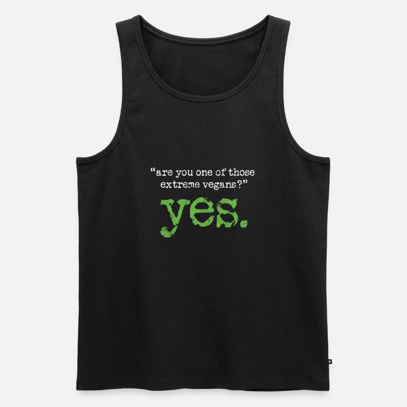 Extrem vegan - Männer Premium Bio Tank Top - Schwarz
