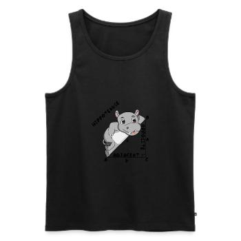 Hippotenuse Cool Fun Shirt Pythagoras Mathe Lovers - Männer Premium Bio Tank Top - Schwarz - Vorne - AI Model Male 178 light (178cm)