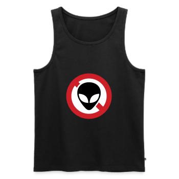 NO ALIENS - Men's Premium Organic Tank Top - black - Front - Michal (187cm)