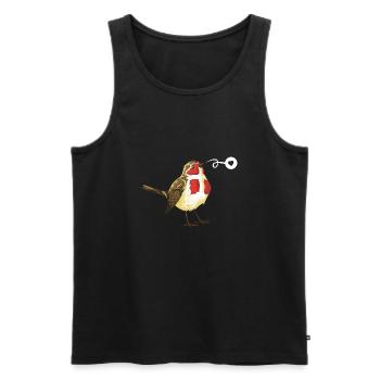 Savoyer Robin - Männer Premium Bio Tank Top - Schwarz - Vorne - Michal (187cm)