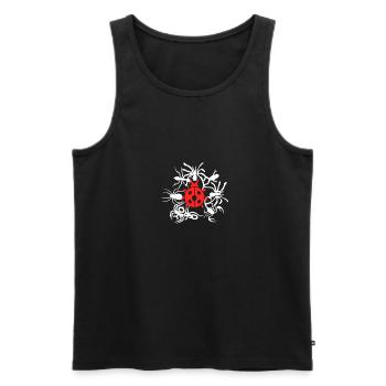 ladybug - Men's Premium Organic Tank Top - black - Front - AI Model Male 178 light (178cm)