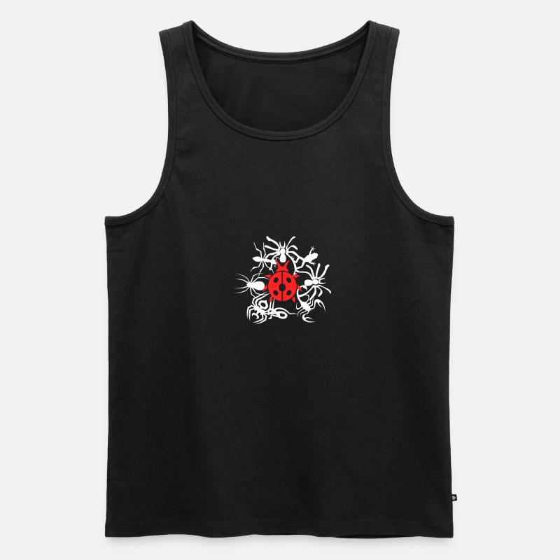 Marienkäfer - Männer Premium Bio Tank Top - Schwarz
