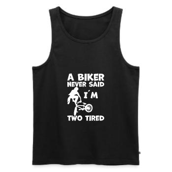 Les motards BMX qui aiment montrer leurs astuces - Débardeur bio Premium Homme - noir - Devant - Michal (187cm)