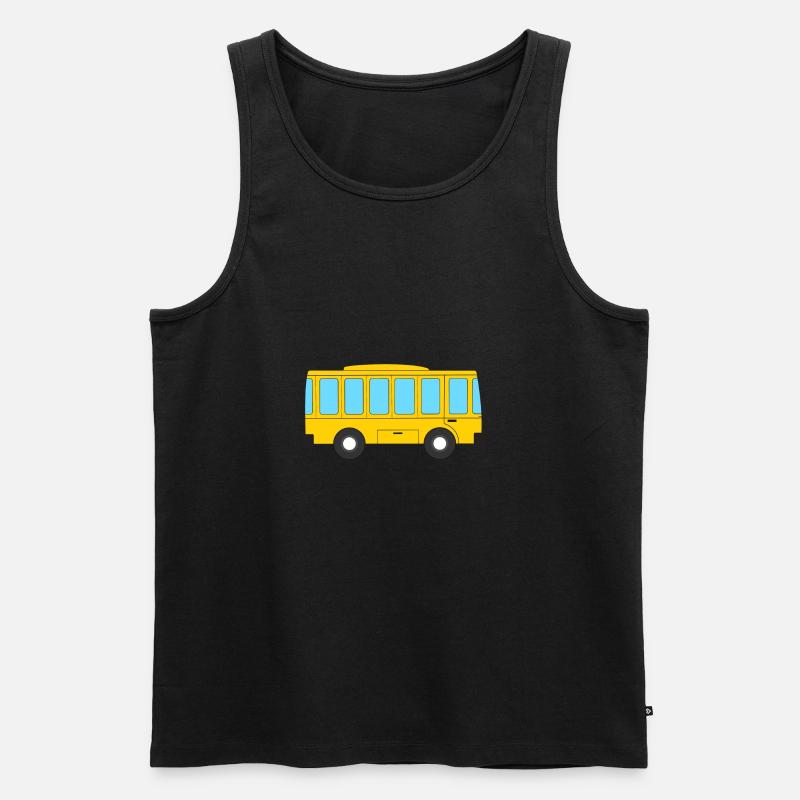 Gelber Bus - Männer Premium Bio Tank Top - Schwarz