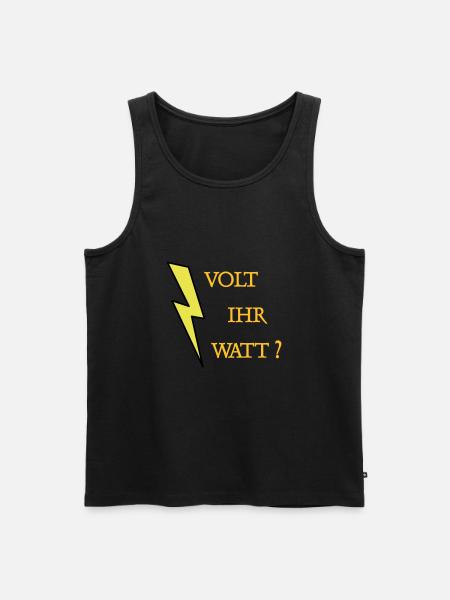 Volt Ihr Watt - Männer Premium Bio Tank Top - Schwarz