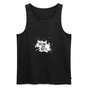 Drum and Bass - Men's Premium Organic Tank Top - black - Front - Michal (187cm)