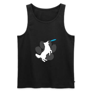 Dog Collie Dressage École De Chien - Débardeur bio Premium Homme - noir - Devant - AI Model Male 178 light (178cm)